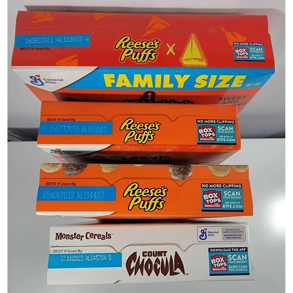 GM REESE'S Puffs Kaws & Travis Scott & Lil Yachty SEALED Boxes Lot 4 NEW
